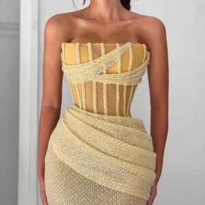 Custom made beaded gown